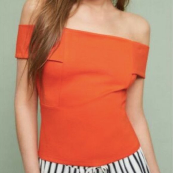NWT- ANTHROPOLOGIE Off the Shoulder Top - Picture 1 of 3